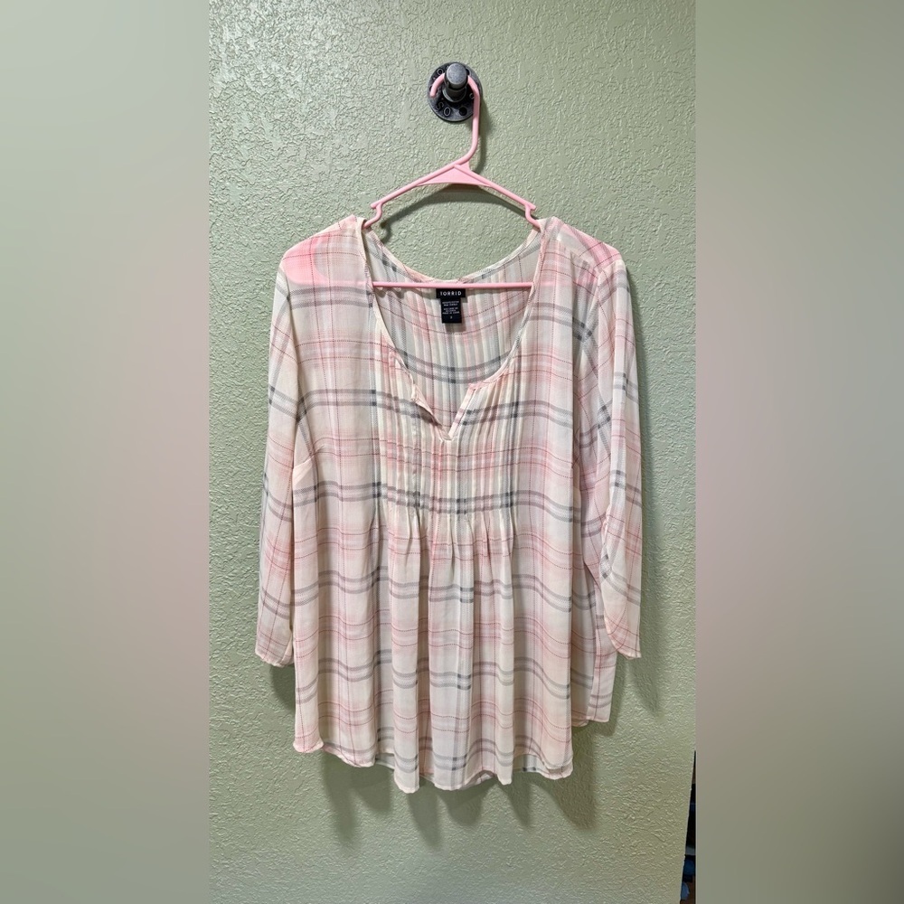 Torrid Plaid Blouse 2